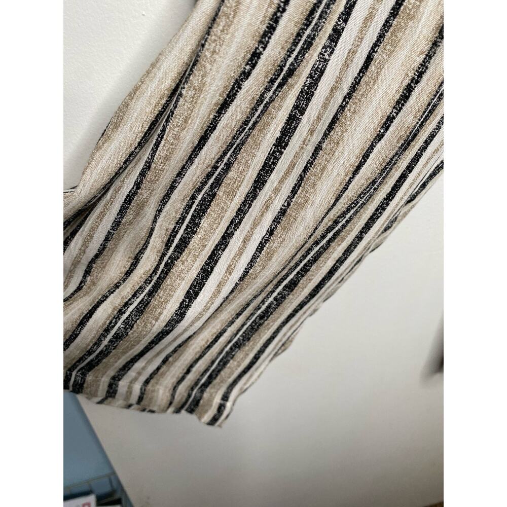 Nine West Womens Wide-Leg Lounge Pants Beige White Stripe Elastic Waist Size XL - Picture 2 of 7